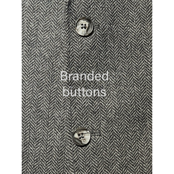 Joseph Abboud XL 44R Mens Blue Gray Herringbone Tweed Blazer Sport Coat Jacket - Picture 8 of 14